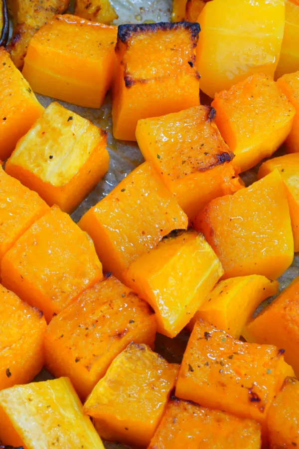 heated butternut squash