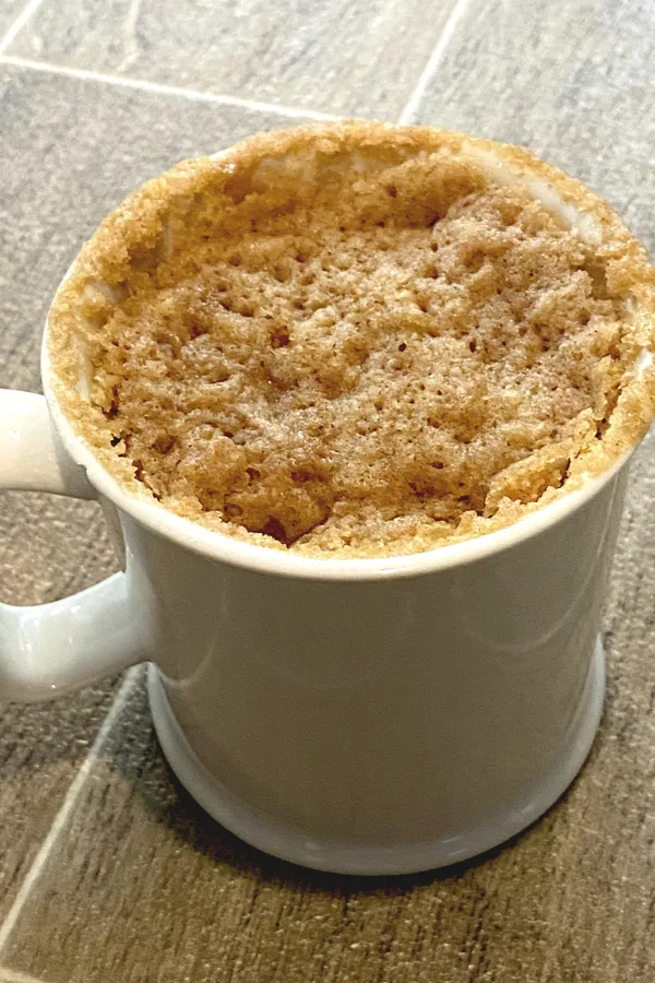 coffee mug cake cooked 
