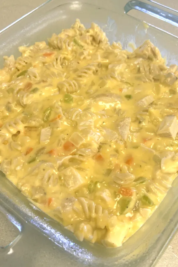 unbaked casserole 