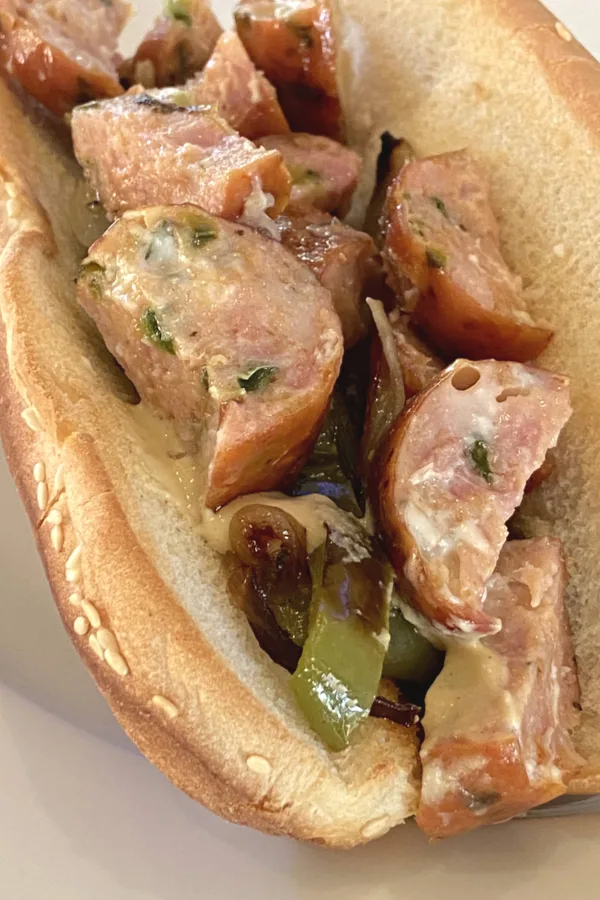 sausage cut in bite size pieces