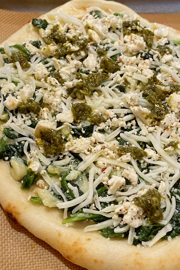 pesto topping