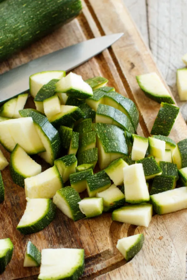 diced zucchini