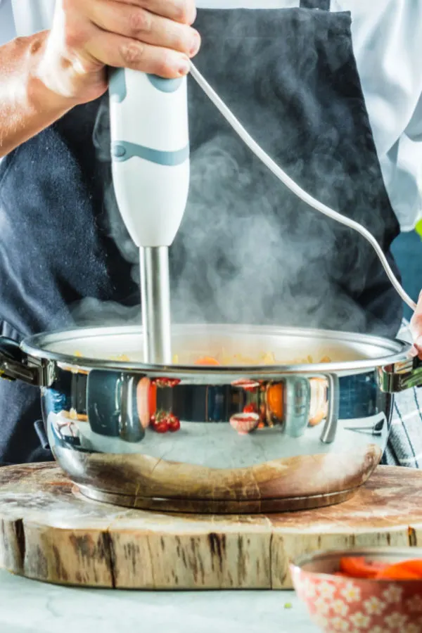 immersion blender in soup