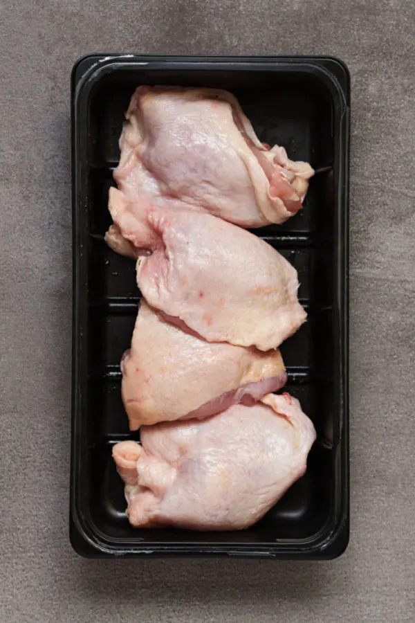 raw bone in skin on chicken