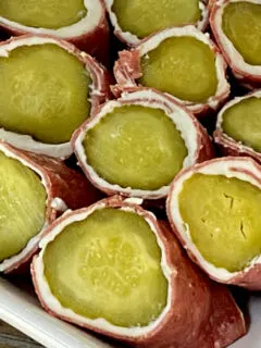 tray of pickle roll ups