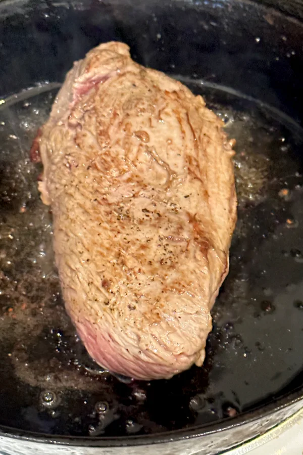 searing steak