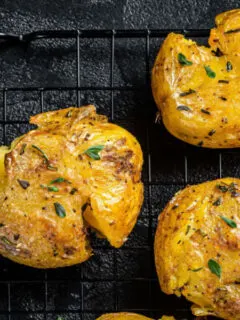 garlic smashed potatoes