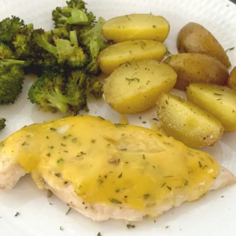 sheet pan chicken breast dinner