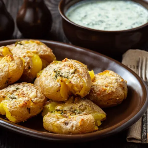 Garlic smashed potatoes