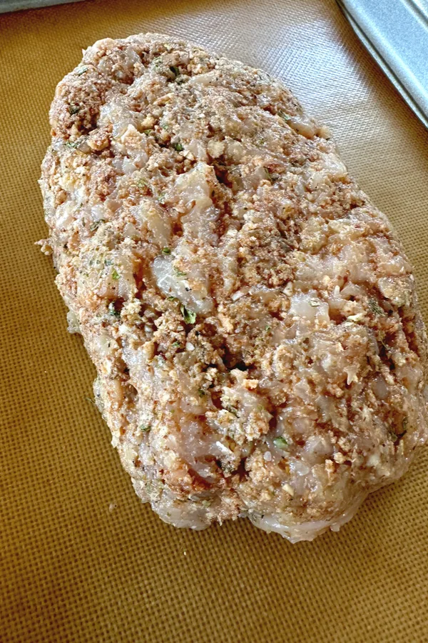 meatloaf on baking sheet