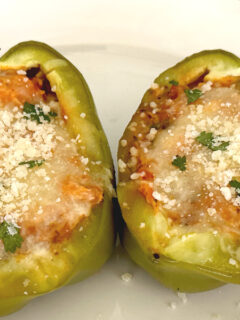 chicken Parmesan stuffed peppers