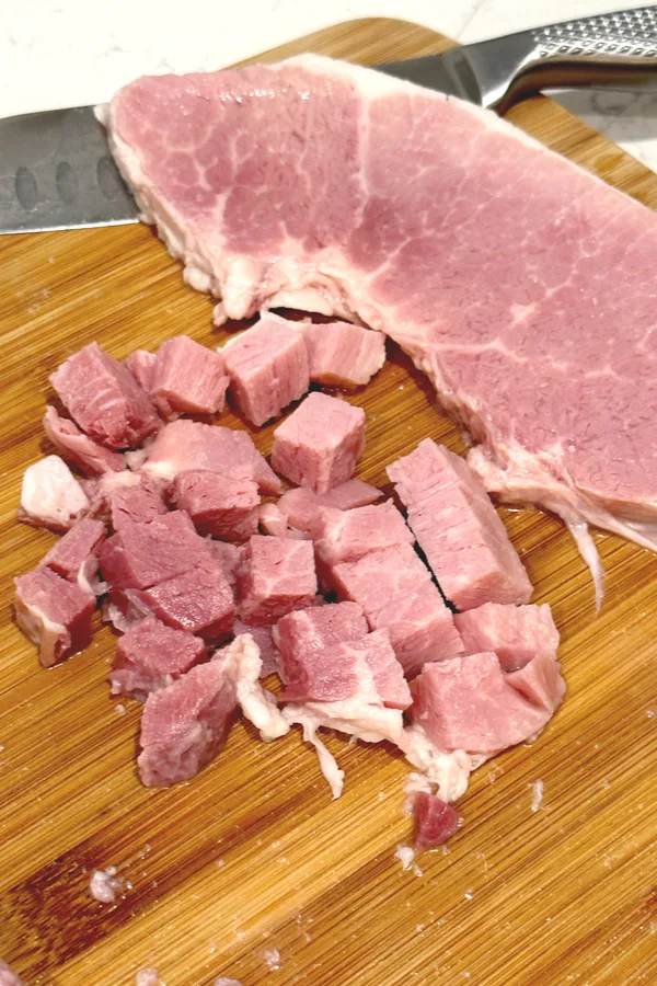 leftover ham steak diced