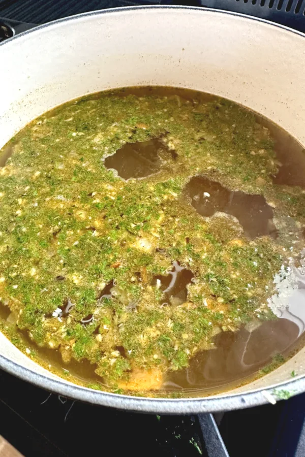 chicken broth and spices 