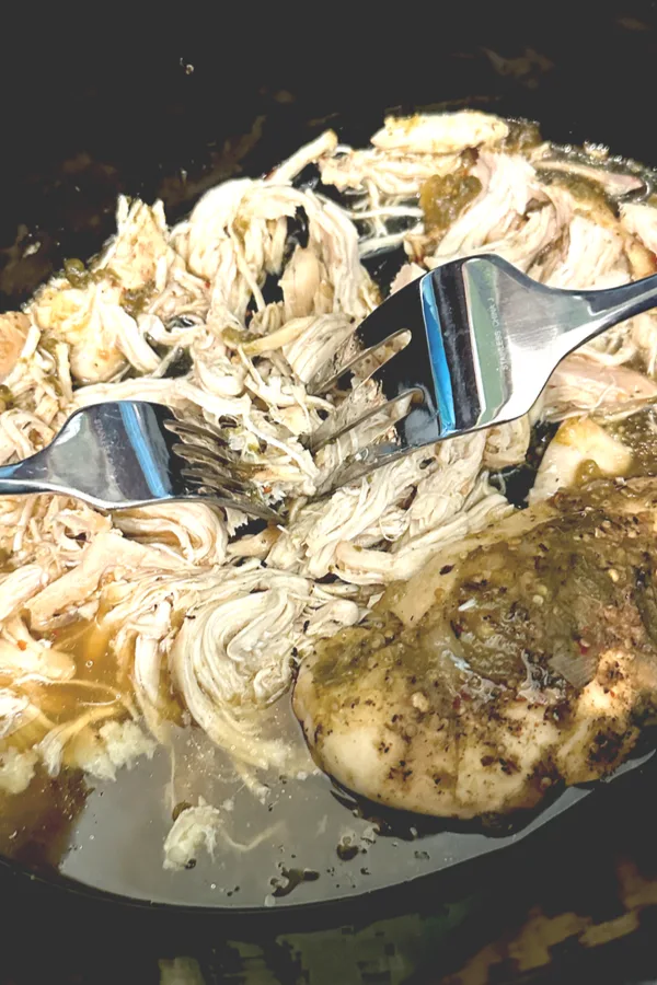 shredding chicken in a crock pot