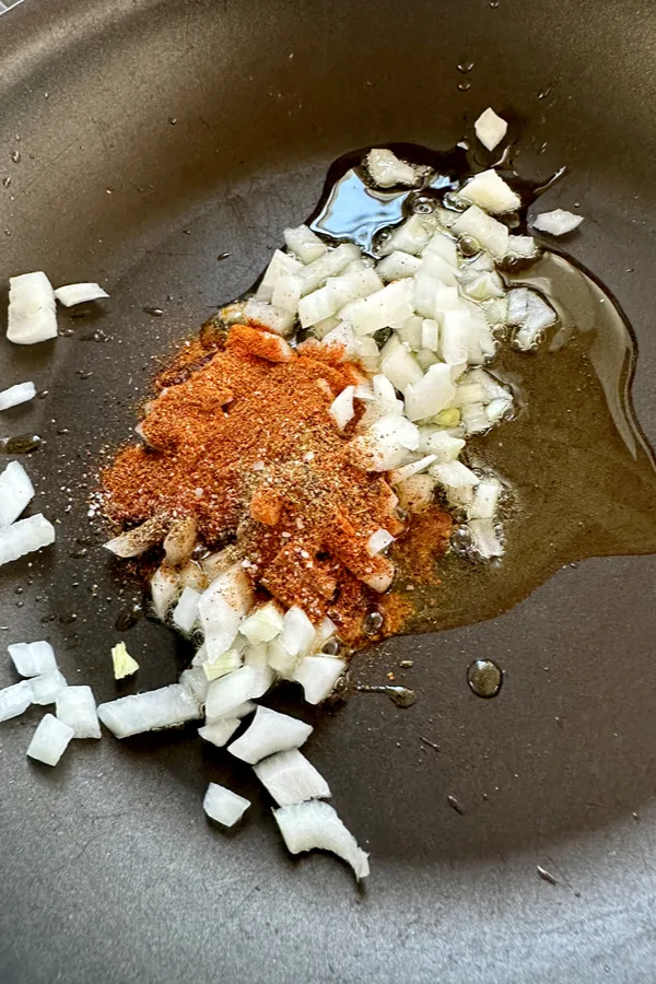 onions and spices