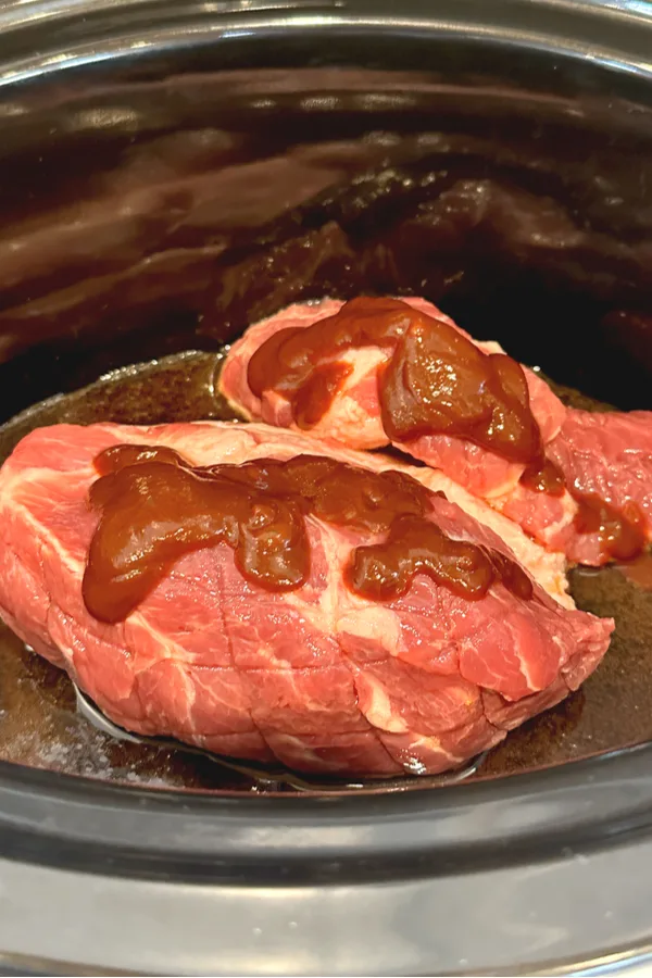 Barbecue sauce on roast