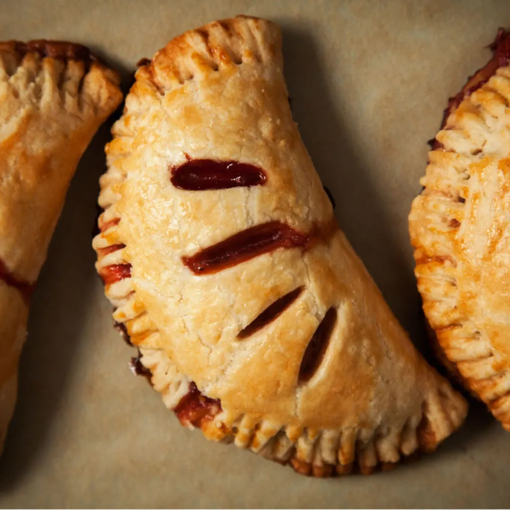 cherry hand pie with slits cut in top