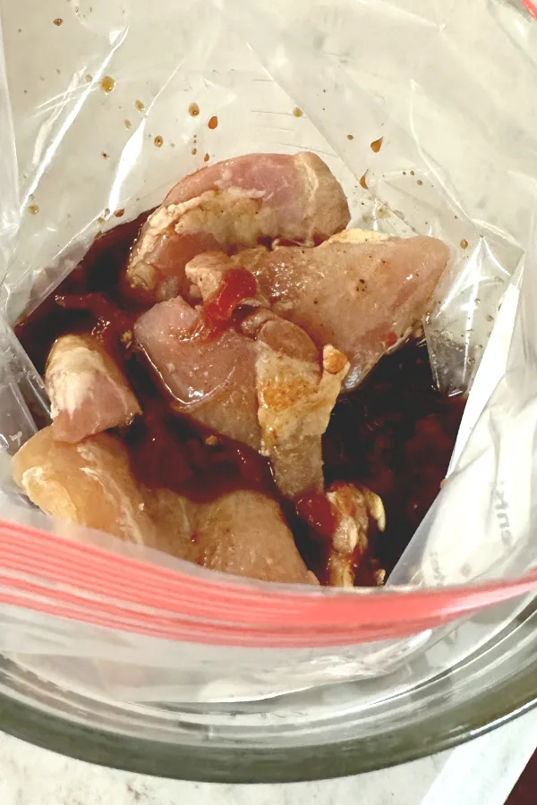 chicken thighs in marinade