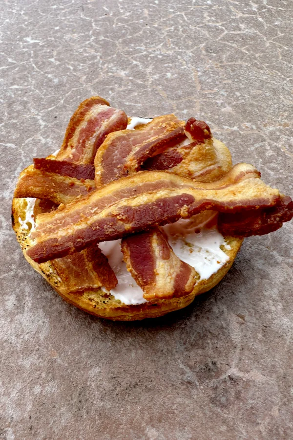 thick cut bacon on burger