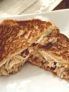 barbecue chicken grilled cheese sandwich