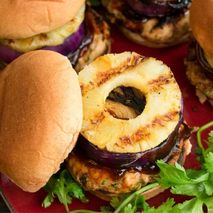 ground turkey Hawaiian burger
