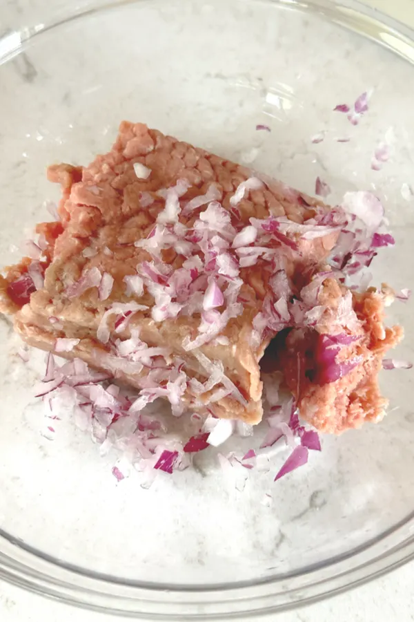 ground turkey and minced onion
