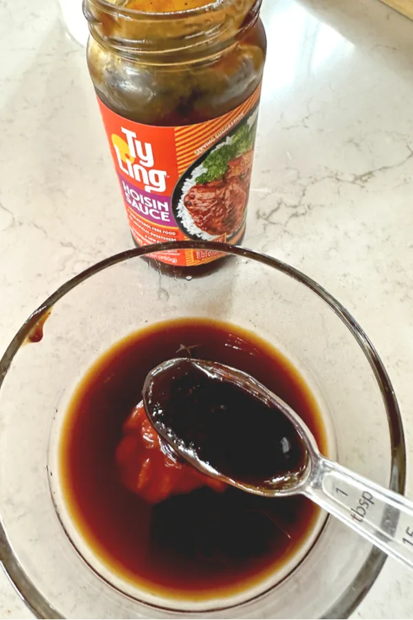 hoison sauce jar and in a bowl