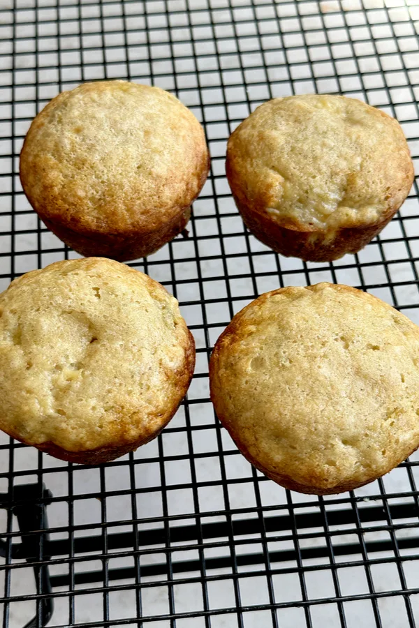 muffins on cooling rack 