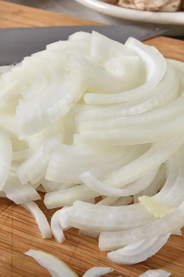 Sliced onions