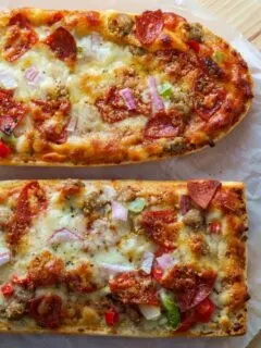 French bread pizza for two