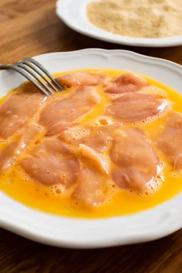 Chicken in egg misture