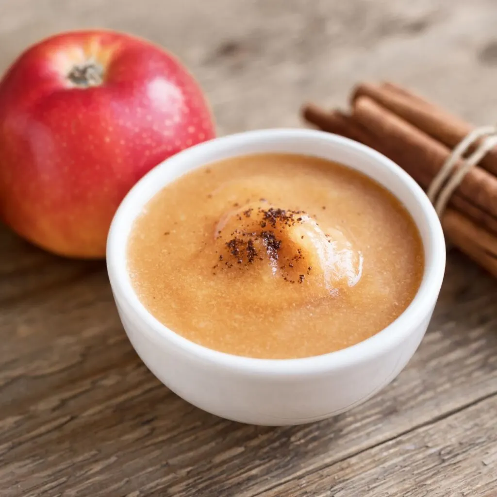 Homemade Applesauce with cinnamon