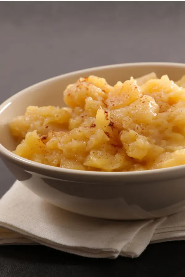 chunky applesauce in a bowl