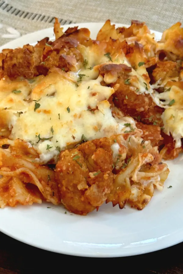 popcorn chicken parmesan casserole