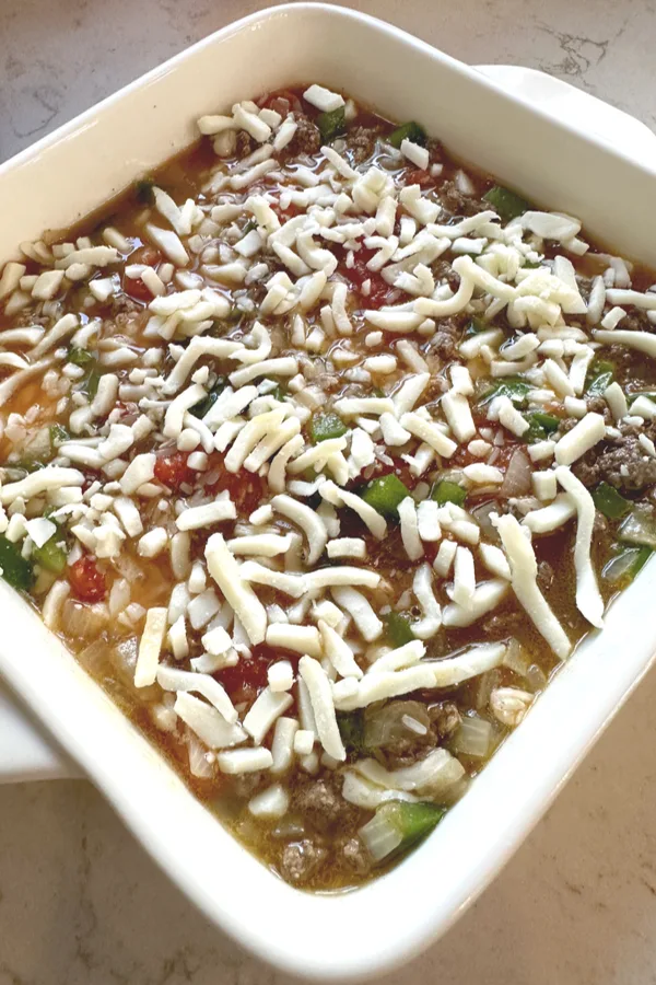 unbaked stuffed pepper casserole