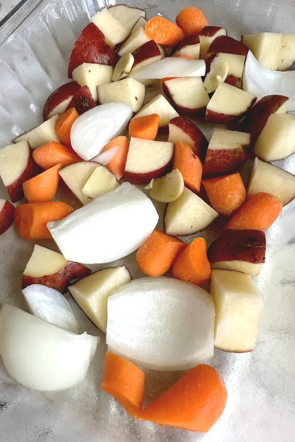 vegetables in a baking dish