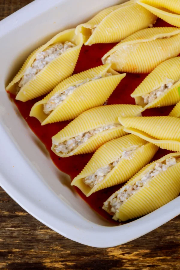 stuffed shells with beef