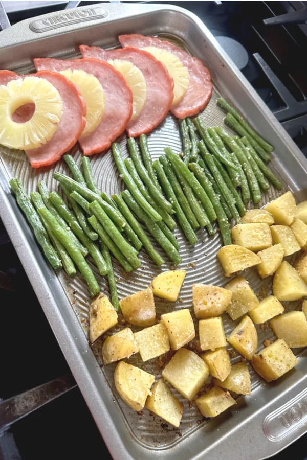 sheet pan Christmas dinner