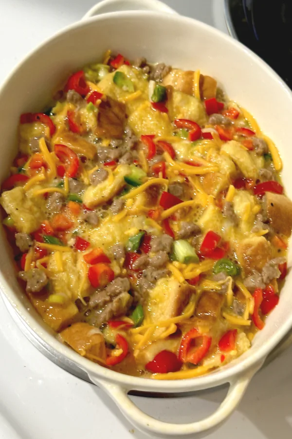 unbaked breakfast casserole