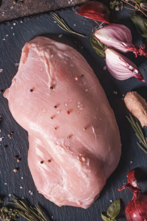 raw turkey filet