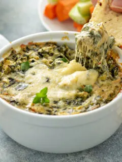 spinach artichoke dip for two