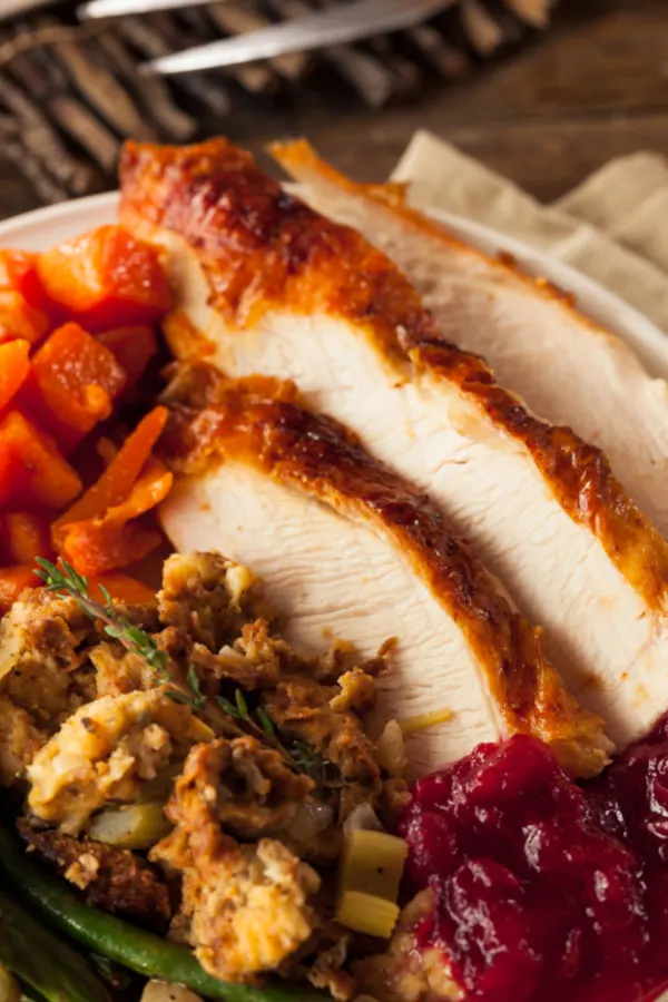 thanksgiving dinner on a plate