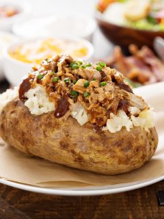 pulled pork baked potatoes
