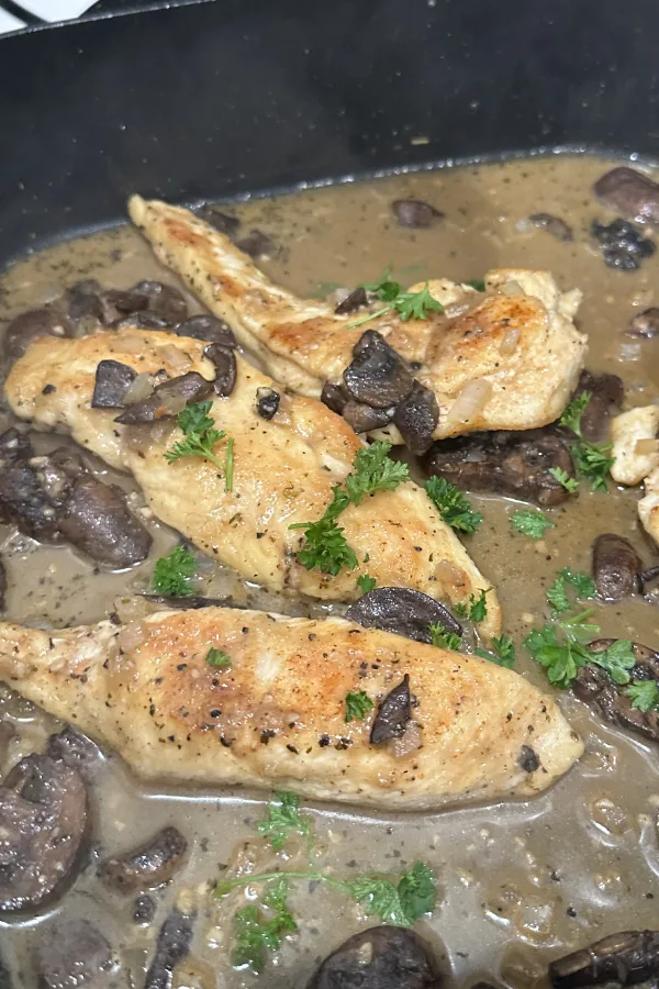 chicken filets in mushroom sauce