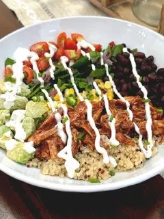 barbecue ranch chicken bowl