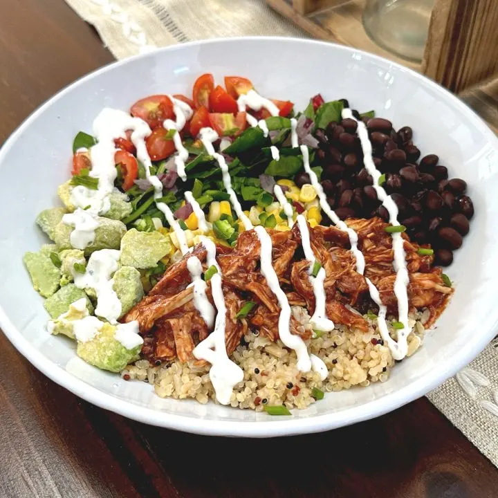barbecue ranch chicken bowl