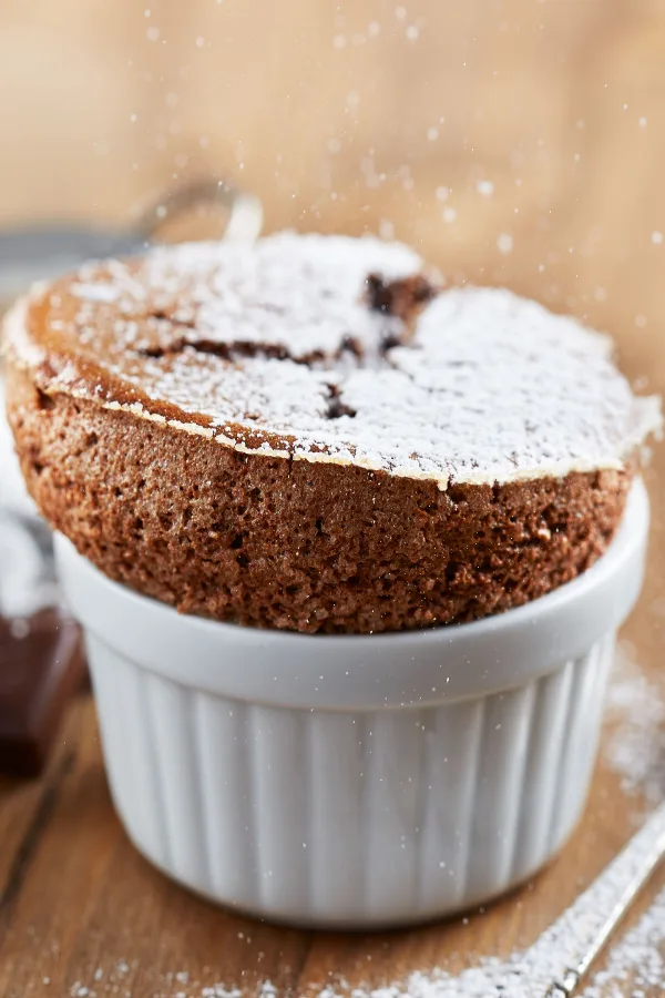 baked individual chocolate cake