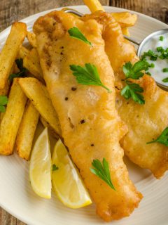 beer battered fish and chips