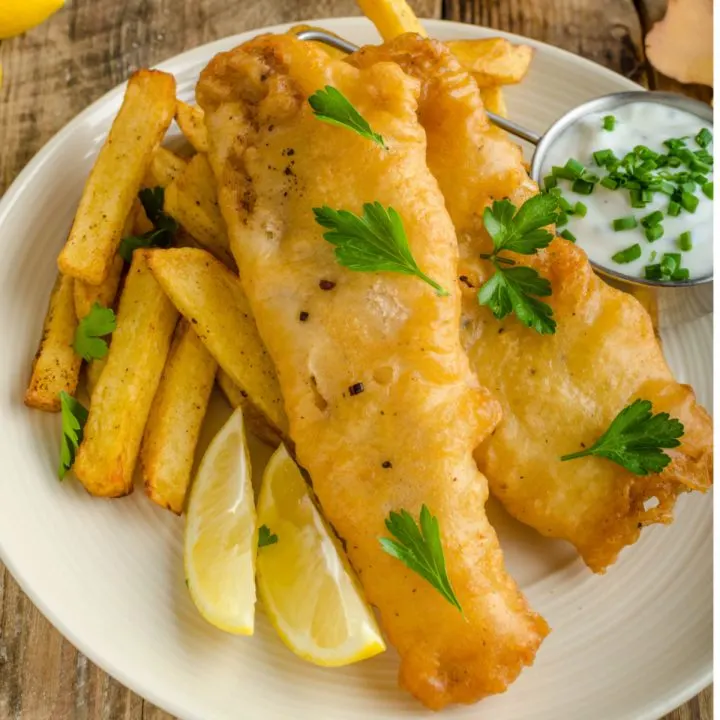 beer battered fish and chips