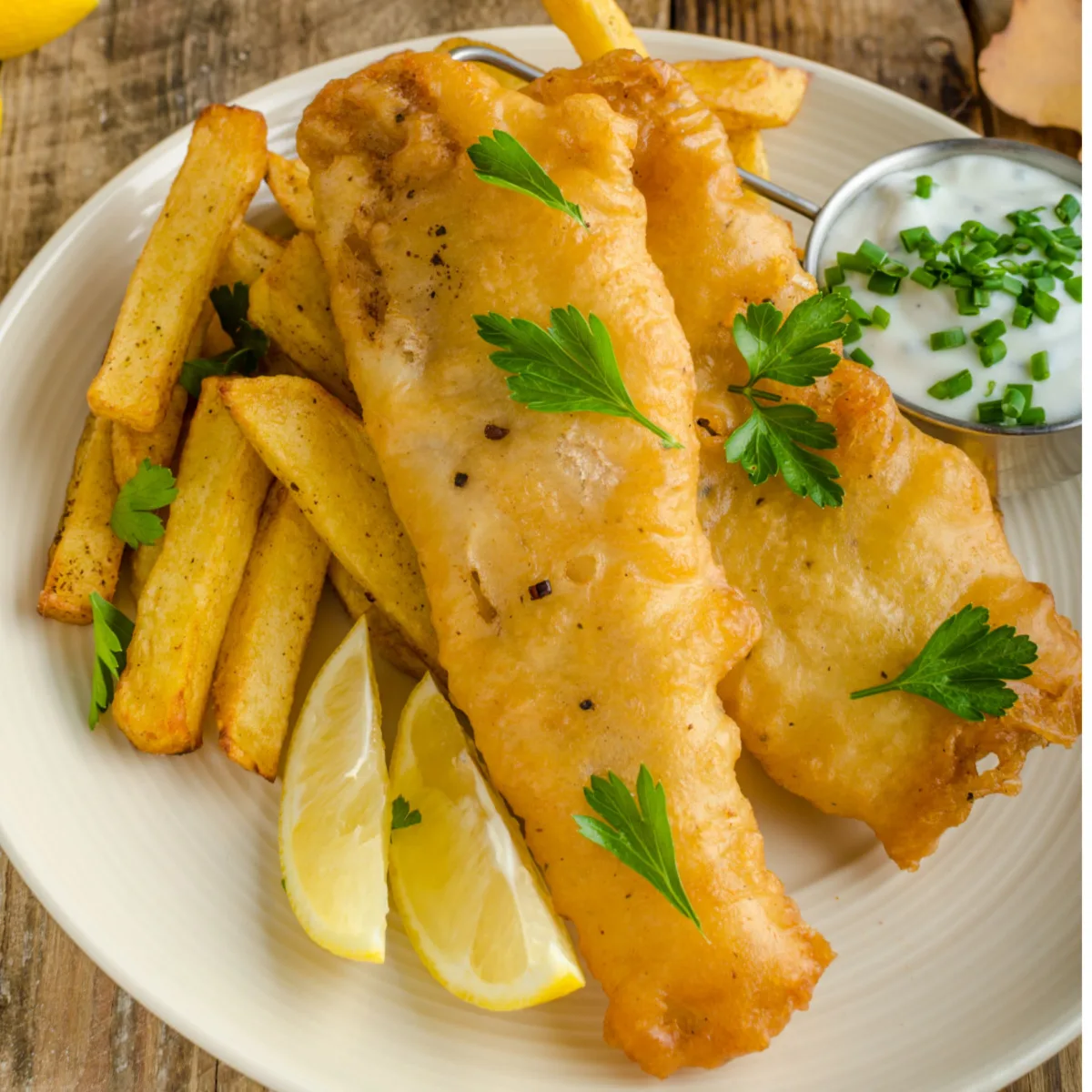 beer battered fish and chips